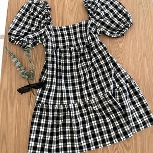 Gingham Babydoll Summer Dress